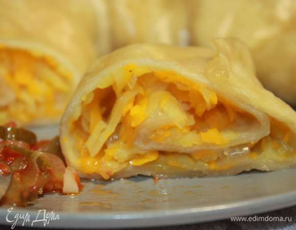 Постный рулет с тыквой, луком и картофелем Постный рулет с тыквой, луком и картофелем