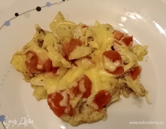 Цветная капуста, запеченная с куриным филе Цветная капуста, запеченная с куриным филе