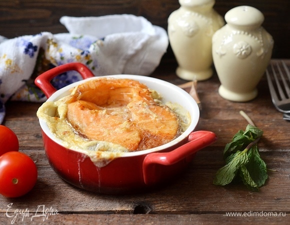 Семга в сливках в микроволновке Семга в сливках в микроволновке