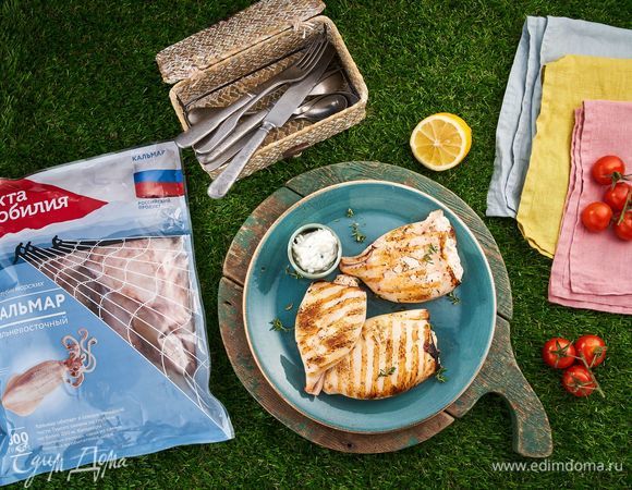 Фаршированные кальмары на гриле Фаршированные кальмары на гриле