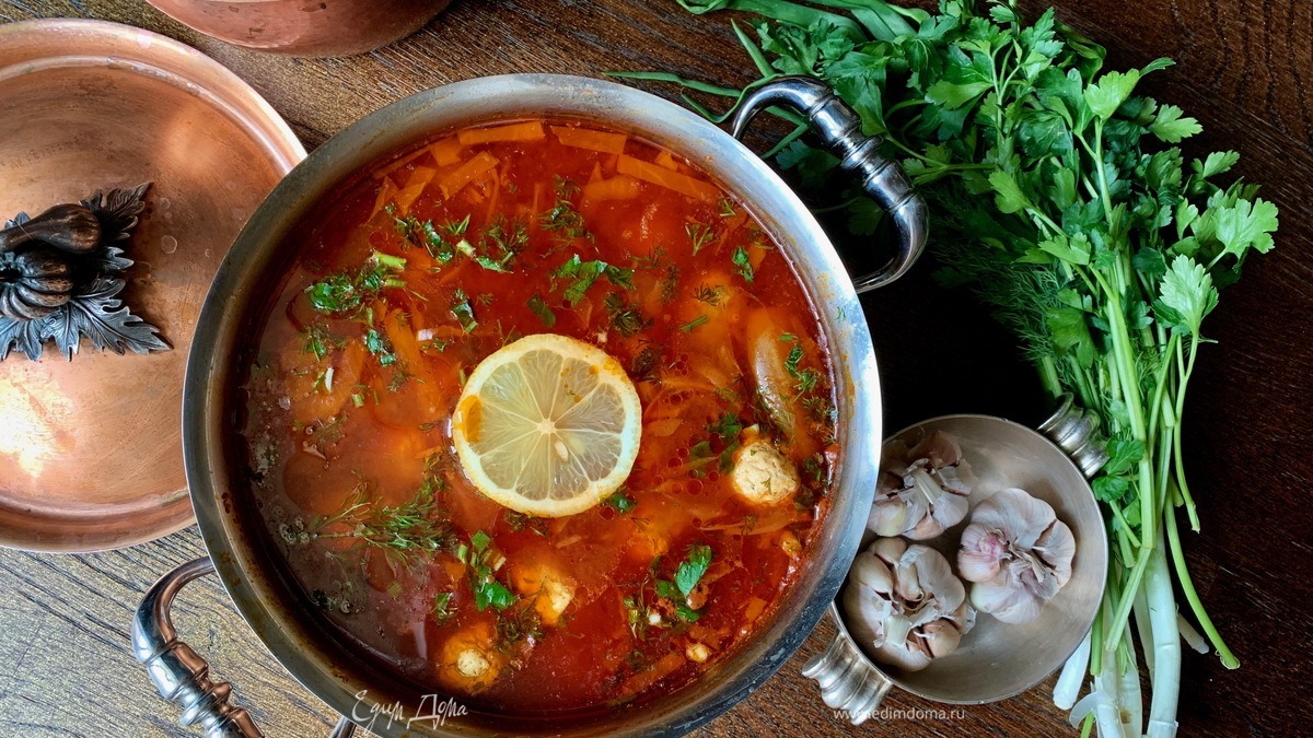 Борщ из семги A la russe