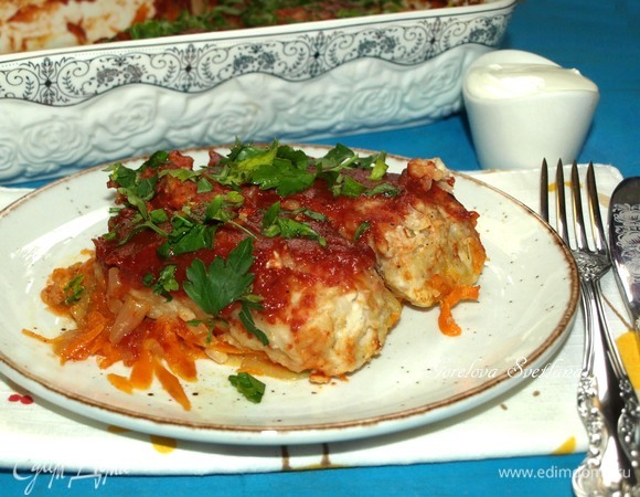 Ленивые голубцы в томатном маринаде