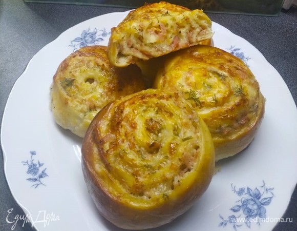 Синнабоны с ветчиной и сыром Синнабоны с ветчиной и сыром