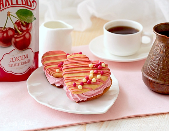 Зефирный «сэндвич» с джемом «Просто люблю» Зефирный «сэндвич» с джемом «Просто люблю»