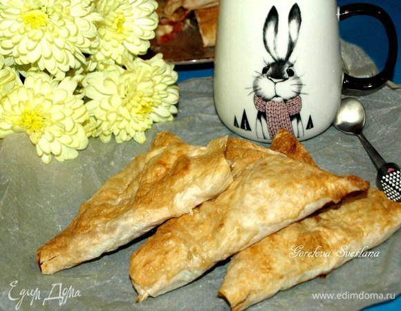 Курица с помидорами и сыром в лаваше