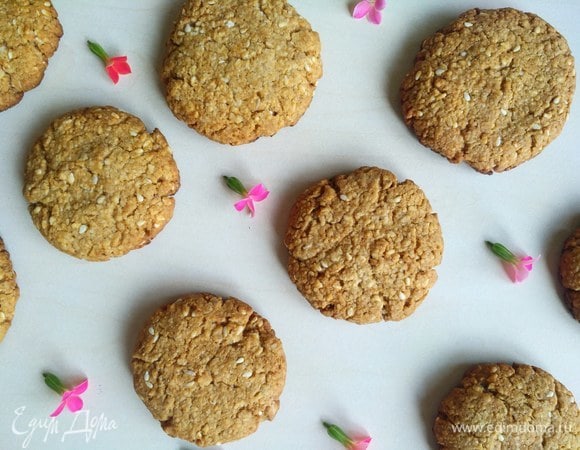Овсяное печенье с кунжутом Овсяное печенье с кунжутом