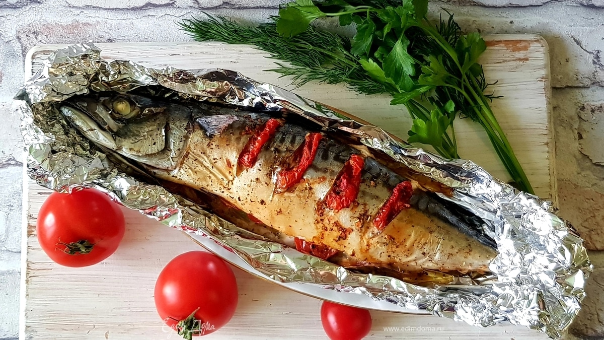 Скумбрия, запеченная в духовке