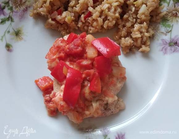 Куриная грудка с овощами и сыром Куриная грудка с овощами и сыром