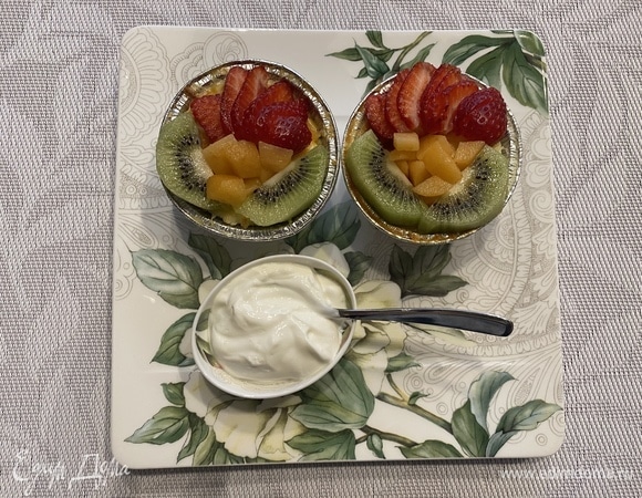 Творожная запеканка с фруктами Творожная запеканка с фруктами