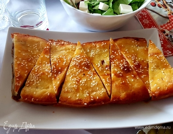 Творожный пирог с курицей и картошкой Творожный пирог с курицей и картошкой