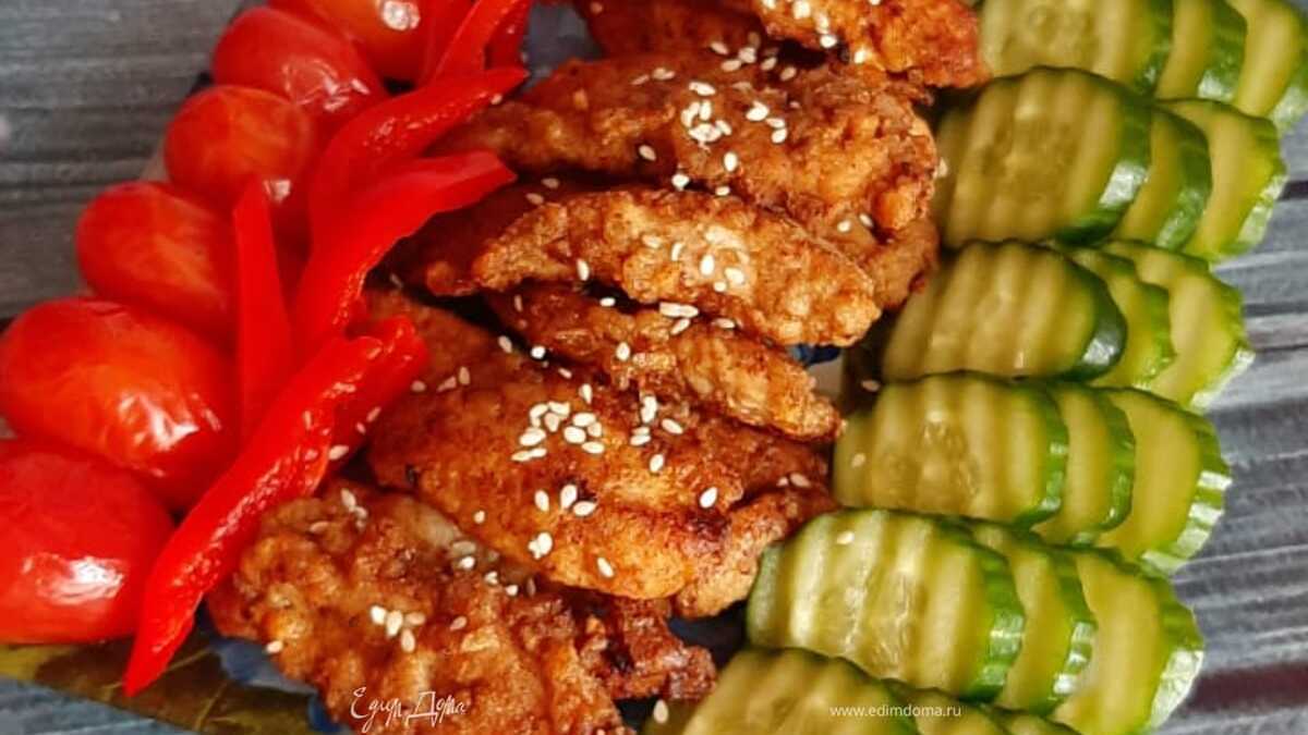 Куриные палочки в соевом соусе