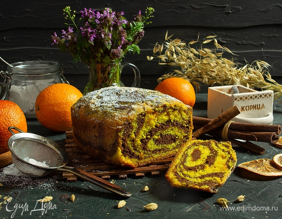 Пирог «Апельсиновая зебра»