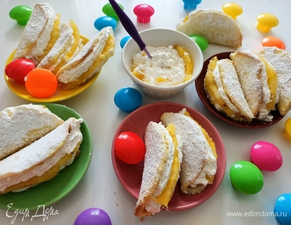 Тако с кремом и ананасом 