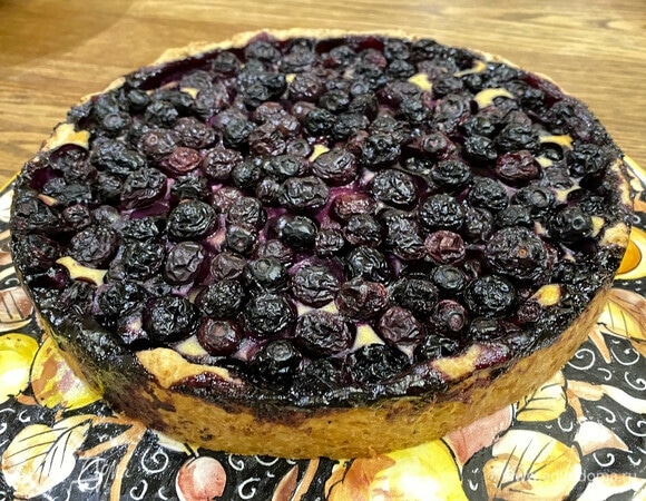 Ватрушка с творогом и голубикой 