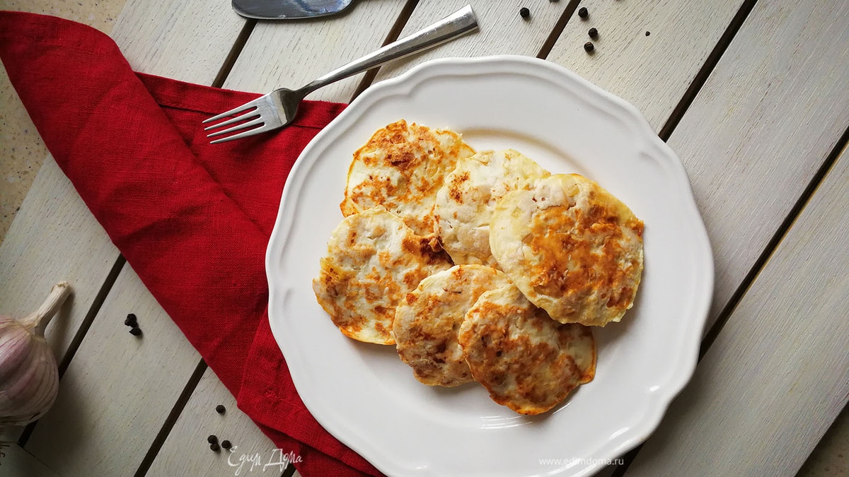 Куриные оладьи на оливковом масле