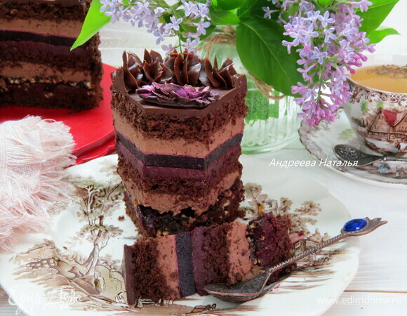 Современная «Прага» с черной смородиной