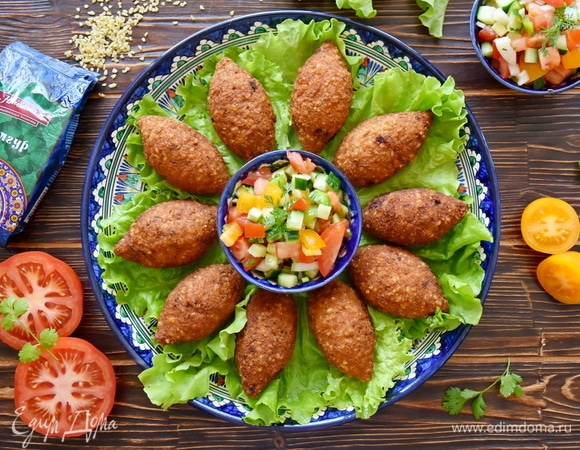 Ливанские фаршированные котлеты куббе Ливанские фаршированные котлеты куббе