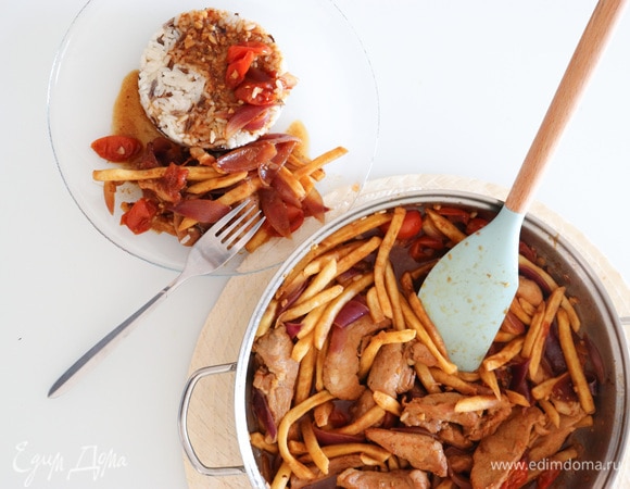 Национальное блюдо Перу Lomo saltado