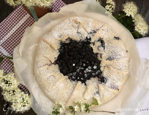 Галета с творогом и черникой 