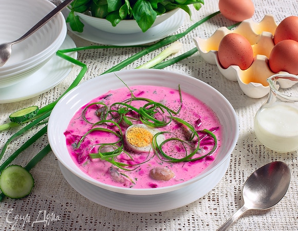 Холодник из свеклы на кефире Холодник из свеклы на кефире