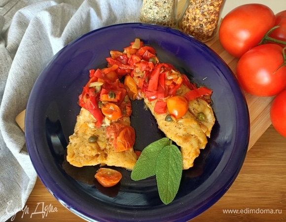 Филе трески с овощами Филе трески с овощами