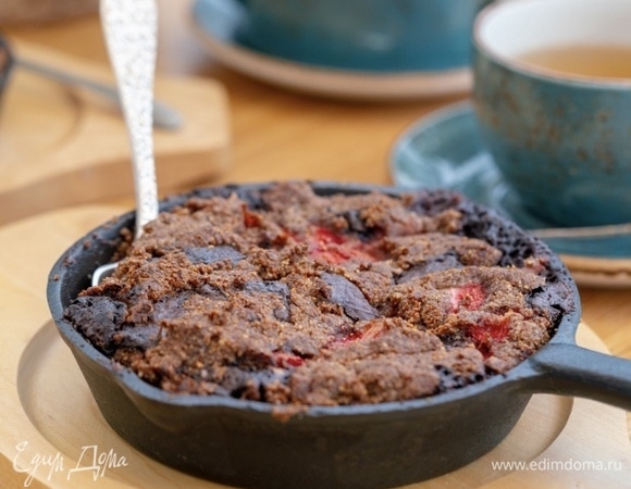 Клубничное печенье на сковороде Клубничное печенье на сковороде