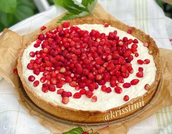 Тарт с творожным кремом и земляникой Тарт с творожным кремом и земляникой