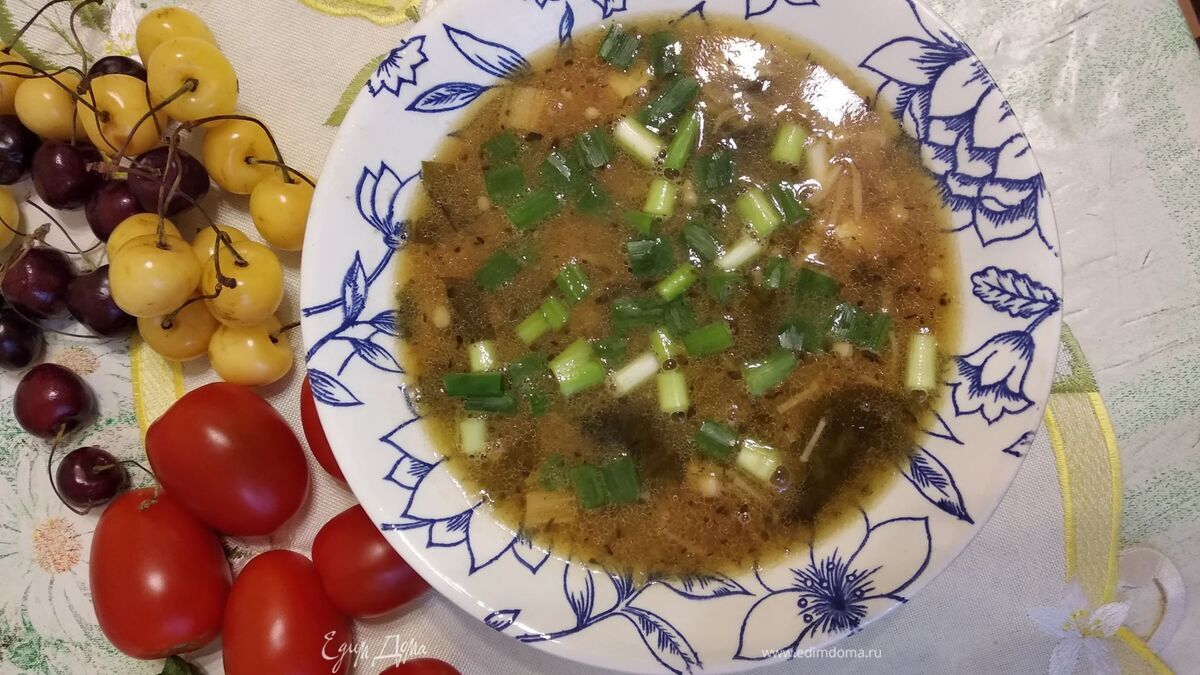 Мисо-суп с грибами эноки