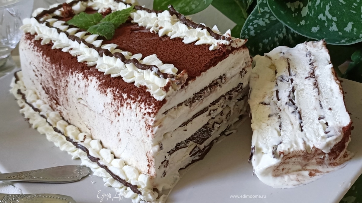 Торт-мороженое с шоколадом