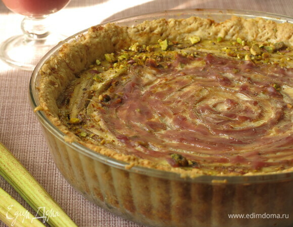 Пирог с ревенем и рикоттой 