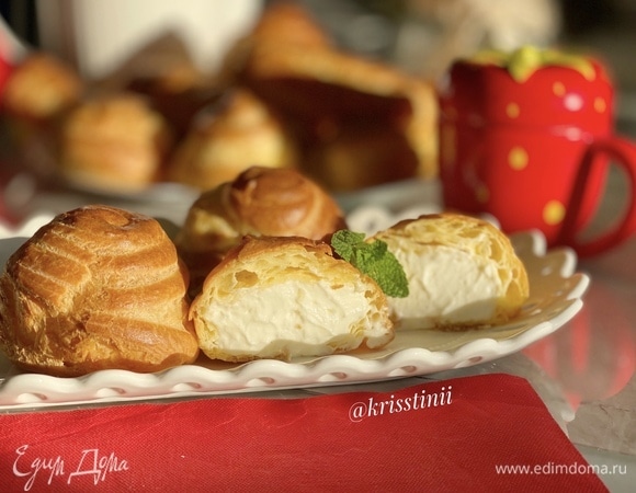 Заварные пирожные с кремом из маскарпоне