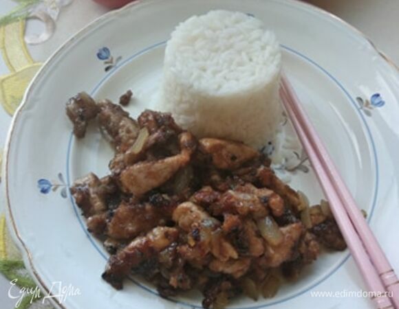 Жареная свинина с имбирем