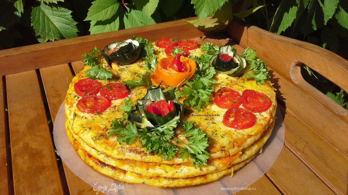 Закусочный кабачковый торт