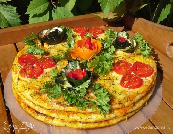 Закусочный кабачковый торт