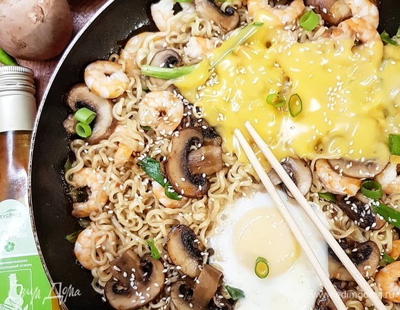 Рамэн с креветками и грибами Рамэн с креветками и грибами