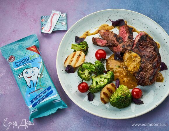 Говяжий стейк в медово-апельсиновом маринаде