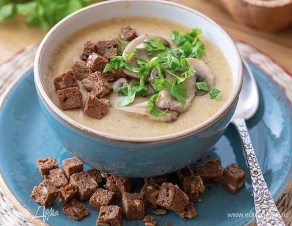 Грибной суп-пюре с кокосовыми сливками