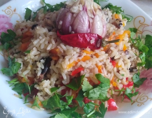 Рыбный плов с консервами Рыбный плов с консервами