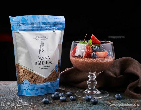 Малиновый пудинг с ягодами