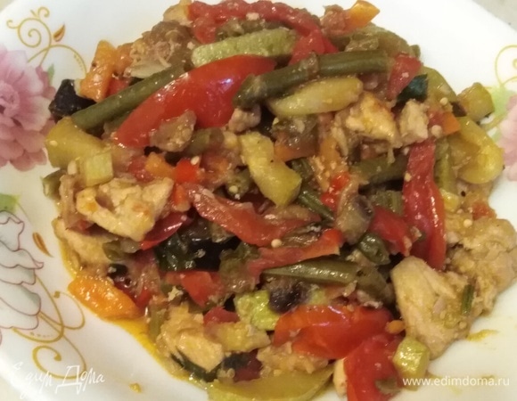 Курица с овощами Курица с овощами