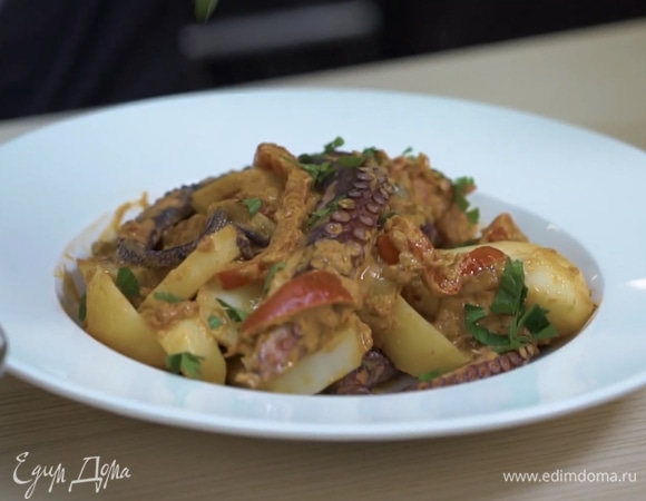 Осьминог в томатном соусе Осьминог в томатном соусе