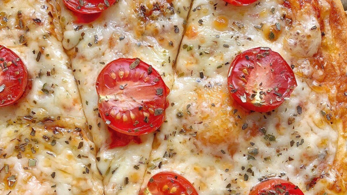 Пиццетта на домашнем бездрожжевом тесте