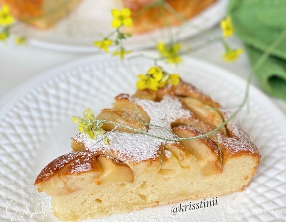 Яблочный пирог на сметане