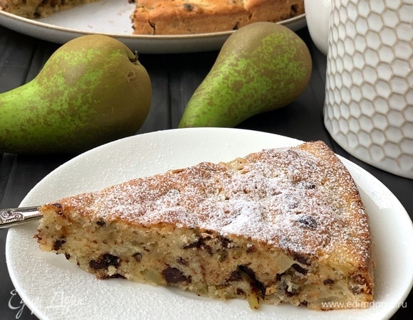 Грушевый пирог с шоколадом Грушевый пирог с шоколадом