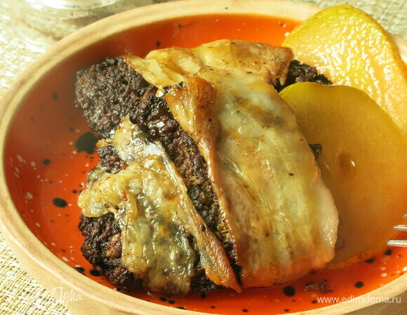 Печеночные оладьи в беконе