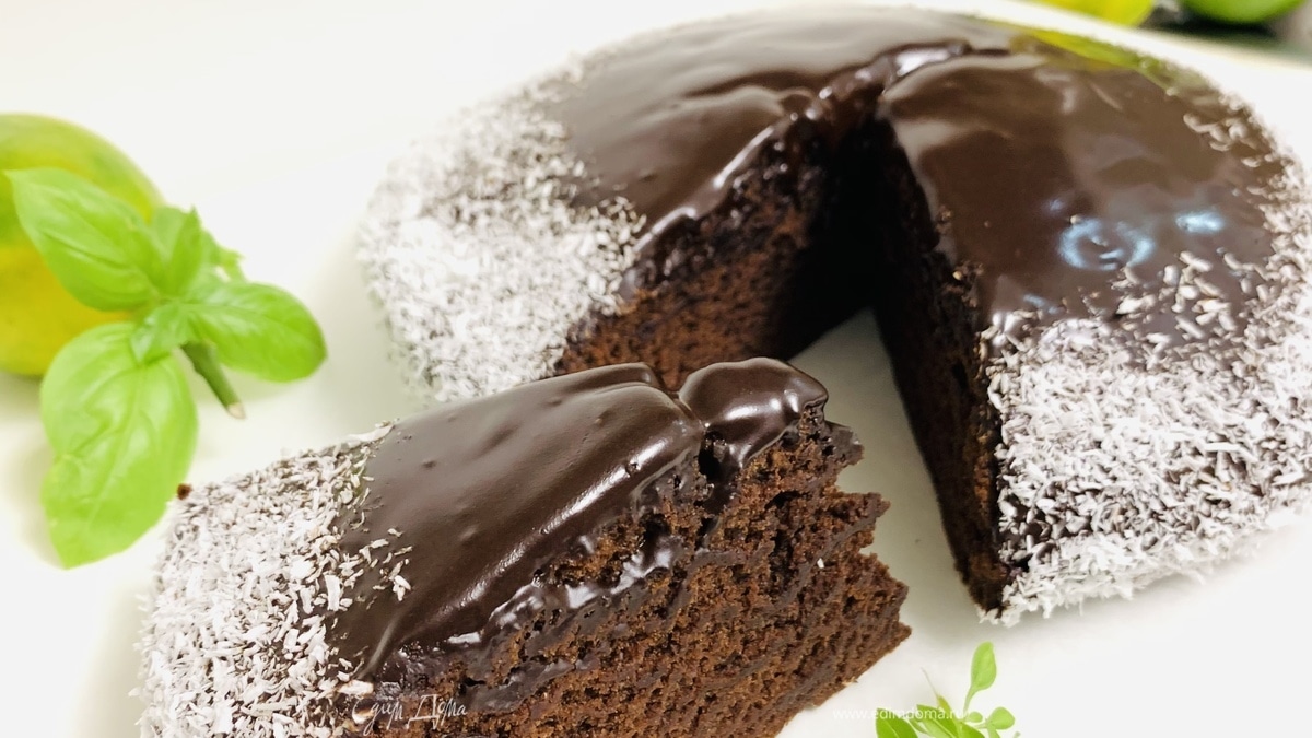 Шоколадный постный пирог