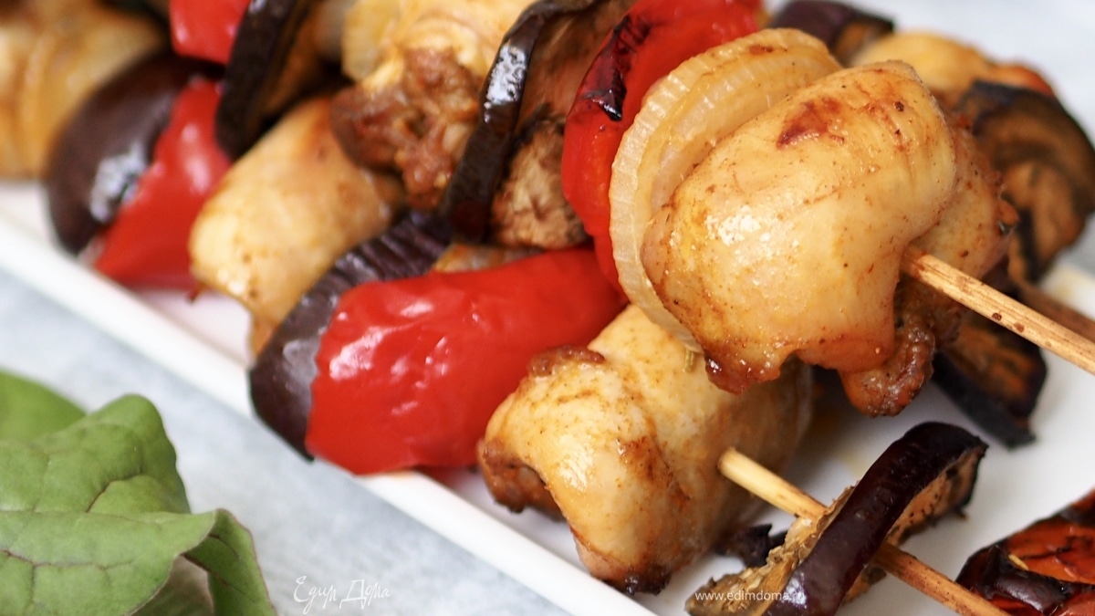 Шашлычки из бедра курицы