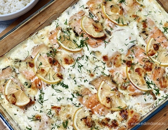 Радужная форель, запеченная в сливках Радужная форель, запеченная в сливках