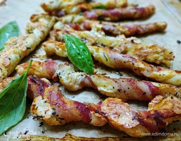 Хрустящие палочки с беконом и сыром