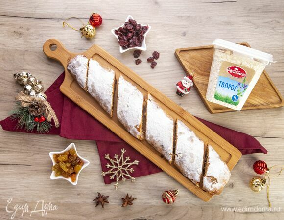 Штрудель с творогом и сухофруктами